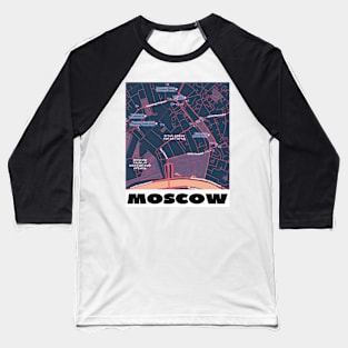 Moscow map Baseball T-Shirt